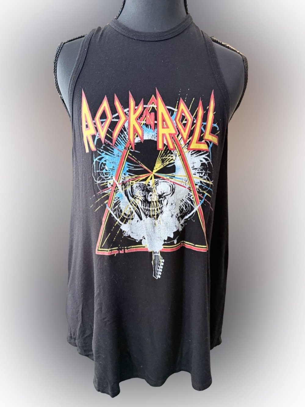 Black Graphic Rock 'N' Roll Muscle‎ Tank Boutique “nobrand “ Size Small